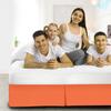 Split Corner 1000 Thread Count Box Pleated Coral Bed Skirt 39 x 75 Inches Egyptian Cotton 24 Inches Drop Twin Bed Skirt Fade Resistant Bed Cover Skirt view 4