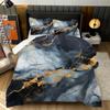 3D Abstract Art Marble Pattern Comforter Set Hunter Green Gold Glitter Marbling Print Full Size Duvet Bedding Set for Kids Adult Modern Soft Boys Girls Teens Bedroom Quilt Set with 2Pillowcases view 2