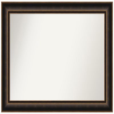Amanti Art Bronze Bathroom Mirror for Over Sink, 30x42 Villa Oil Rubbed Bronze Rectangle Vanity Mirror, Large Casual Wood Frame, Hangs Horizonally and Vertically, Bathroom Wall Decor, Non-Beveled Edge