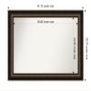 Amanti Art Bronze Bathroom Mirror for Over Sink, 30x42 Villa Oil Rubbed Bronze Rectangle Vanity Mirror, Large Casual Wood Frame, Hangs Horizonally and Vertically, Bathroom Wall Decor, Non-Beveled Edge view 4