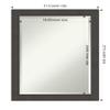 Amanti Art Silver Bathroom Mirror for Over Sink, 28x22 Blaine Light Pewter Narrow Rectangle Vanity Mirror, Medium Modern Frame, Hangs Horizonally and Vertically, Bathroom Wall Decor, Beveled Edge view 4