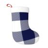Yssammns Christmas Stockings, Navy Blue and White Check Plaid Christmas Fireplace Hanging Stockings Classic Stockings for Family Holiday Xmas Party Decorations view 1