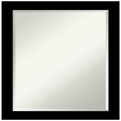 Amanti Art Black Bathroom Mirror for Over Sink, 27x21 Brushed Black Rectangle Vanity Mirror, Medium Modern Frame, Hangs Horizonally and Vertically, Bathroom Wall Decor, Beveled Edge