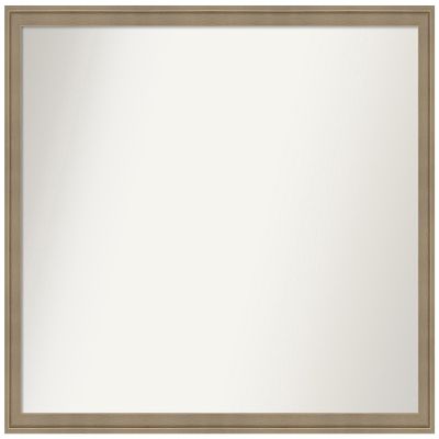 Amanti Art Brown Wall Mirror 24x30 Florence Light Brown Rectangle Bathroom Mirror for Wall Decor Living Room, Large Casual Frame, Hangs Horizonally and Vertically, Bathroom Decor, Non-Beveled Edge