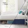 Split Corner 1000 Thread Count Box Pleated Navy Blue Bed Skirt 60 x 80 Inches Egyptian Cotton 15 Inches Drop Queen Bed Skirt Fade Resistant Bed Cover Skirt view 3