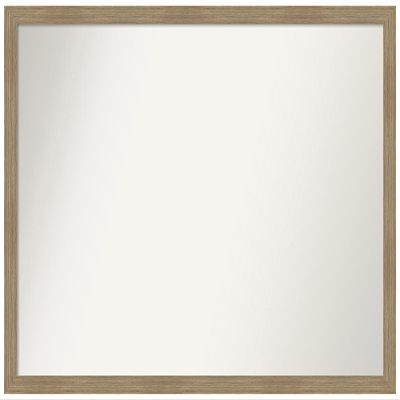 Amanti Art Brown Bathroom Mirror for Over Sink, 26x38 Woodgrain Stripe Mocha Rectangle Vanity Mirror, Large Casual Wood Frame, Hangs Horizonally and Vertically, Bathroom Wall Decor, Non-Beveled Edge