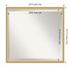 Amanti Art Gold Bathroom Mirror for Over Sink, 24x30 Florence Gold Rectangle Vanity Mirror, Large Casual Frame, Hangs Horizonally and Vertically, Bathroom Wall Decor, Beveled Edge view 4