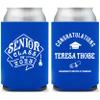 Personalized Senior Class Graduation Full Color Can Coolers (Cerulean) view 1