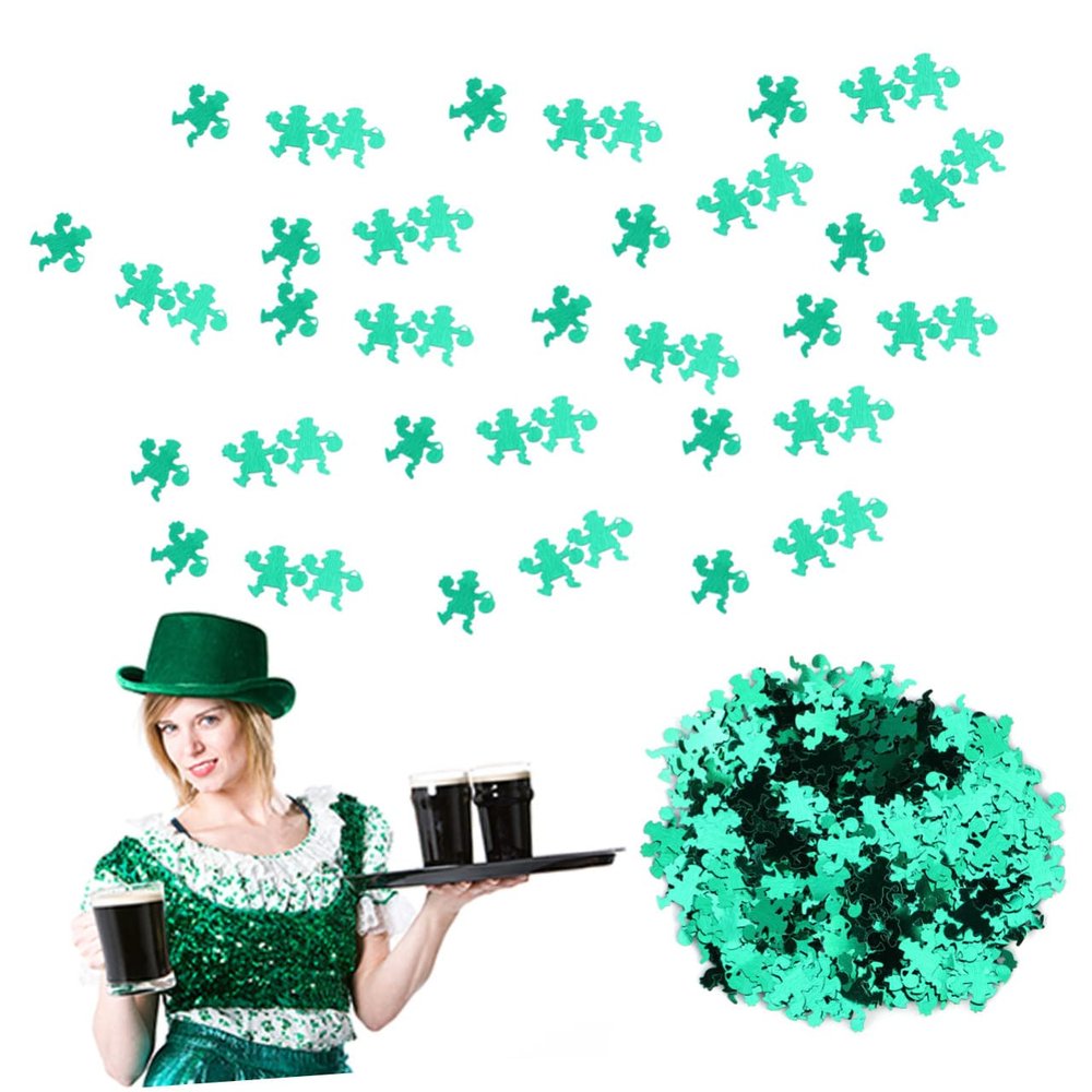 jojofuny 15g Dark Green Patrick's Day Scatter Glittery Sequins for Parties Weddings Events