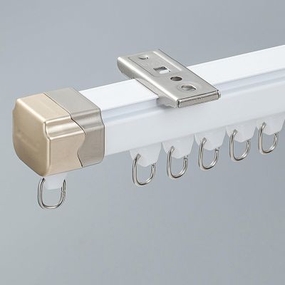YJLTKL Heavy Duty Silent Luxury TrackRoom Divider-Ceiling Curtain Track, Ceiling Mounted/Wall Mount, Track Curtain System (Color : A-ceiling1, Size : 0.95m/3.11FT)