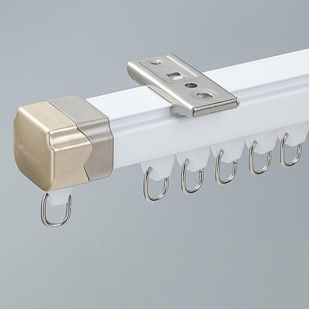 YJLTKL Heavy Duty Silent Luxury TrackRoom Divider-Ceiling Curtain Track, Ceiling Mounted/Wall Mount, Track Curtain System (Color : A-ceiling1, Size : 0.95m/3.11FT)