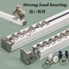 YJLTKL Curtain Pole, for Curtain Rail with Track Curtain System Bed Curtains, Shower Room Divider, Bay Windows, RV, Aluminum Alloy (Color : Wall-A2, Size : 1.4m/4.59FT) view 2