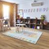 Flagship Carpets This is Our Happy Place on Blue Educational Area Rug for Kids Room Seating Dcor, Children's Classroom, Play Carpet for Teaching and Playroom, 5' x 7'6" view 2