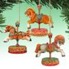 2024 Dated Carousel Wooden Ornaments Set of 3 by G. DeBrekht | Christmas Dcor - 8100087S3-D24 view 1