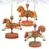 2024 Dated Carousel Wooden Ornaments Set of 3 by G. DeBrekht | Christmas Dcor - 8100087S3-D24 view 2