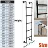 Basement Window Well Egress Ladder, Attic / Yard Wall Ladder Wrought Iron, Escape Ladder Bunk Bed Ladder with Screws, 230 220 210 200 190 180 170 160 150 140 130 120 110 100 cm High ( Color : Black , view 2