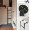 Basement Window Well Egress Ladder, Attic / Yard Wall Ladder Wrought Iron, Escape Ladder Bunk Bed Ladder with Screws, 230 220 210 200 190 180 170 160 150 140 130 120 110 100 cm High ( Color : Black , view 3
