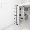 Basement Window Well Egress Ladder, Attic / Yard Wall Ladder Wrought Iron, Escape Ladder Bunk Bed Ladder with Screws, 230 220 210 200 190 180 170 160 150 140 130 120 110 100 cm High ( Color : Black , view 4