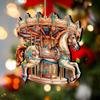 Carousel Horse Wooden Ornaments by G. Debrekht | Christmas Dcor - 8611027 SET of 2 view 2