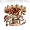 Carousel Horse Wooden Ornaments by G. Debrekht | Christmas Dcor - 8611027 SET of 2 view 4