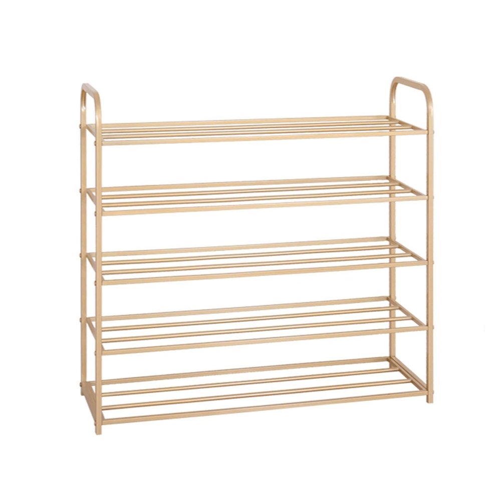 GRFIT Entryway Shoe Rack 5 Tier Shoe Rack Metal Storage Stand Shelf Organizer Space-Saving and Versatile Rack for Living Room Bedroom Kitchen Shoe Organizer (Size : 1)