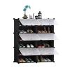 GRFIT Entryway Shoe Rack Interlocking Shoe Rack Rectangular Storage Organiser Modular Storage Shelf Unit with Doors Multifunctional Shoe Rack Shoe Organizer view 1