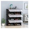 GRFIT Entryway Shoe Rack Interlocking Shoe Rack Rectangular Storage Organiser Modular Storage Shelf Unit with Doors Multifunctional Shoe Rack Shoe Organizer view 2