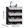GRFIT Entryway Shoe Rack Interlocking Shoe Rack Rectangular Storage Organiser Modular Storage Shelf Unit with Doors Multifunctional Shoe Rack Shoe Organizer view 3