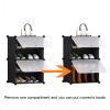 GRFIT Entryway Shoe Rack Interlocking Shoe Rack Rectangular Storage Organiser Modular Storage Shelf Unit with Doors Multifunctional Shoe Rack Shoe Organizer view 4