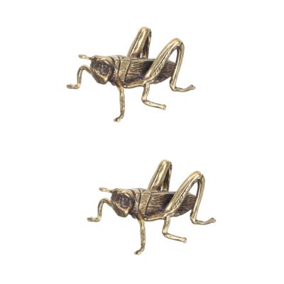 VILLCASE 2pcs Retro Brass Ornament Stylish Desktop Decor for Home Office Unique Indoor Tabletop Adornment High-Grade Craftsmanship Elegant Design