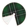 DKJlitter Christmas Tree Skirt, Scottish Clan MacLean Green Black Hunting Tartan Xmas Tree Skirts Mat Farmhouse Rustic Xmas Holiday Indoor Party Outdoor Decoration 30 inches view 4