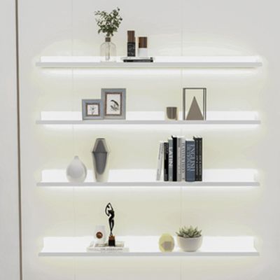 EMYJAY Floating Display Shelf, Light-Emitting Shelves Floating Shelves Free to Match The Size Staggered Arrangement to The Home (Color : White, Size : 60x20x6cm)