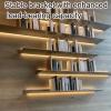 EMYJAY Floating Shelves Wall Mounted, Wall Mounted Display Shelves Mounted Lighting Through Direct Snap-on is Metal Material with Good Weight-Bearing Capacity (Color : White, Size : 100x20x6cm) view 3
