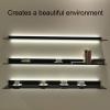 EMYJAY Floating Shelves Wall Mounted, Wall Mounted Display Shelves Mounted Lighting Through Direct Snap-on is Metal Material with Good Weight-Bearing Capacity (Color : White, Size : 100x20x6cm) view 4