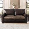 ANARACHON Leather Look Couch Cushion Covers Sofa Seat Slipcovers Sets Couches Furniture Protector for Sectional Armchair Loveseat Pets Kids Stretch Spandex Fabric (2 Cushion Loveseat, Light Brown) view 2
