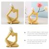 HOMSFOU Abstract Ceramic Vase Decoration Minimalist Desktop Flower Holder for Dried Flowers Decor Accent Soft for Weddings Housewarming and Gifting view 2