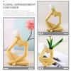 HOMSFOU Abstract Ceramic Vase Decoration Minimalist Desktop Flower Holder for Dried Flowers Decor Accent Soft for Weddings Housewarming and Gifting view 4
