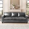 ANARACHON Leather Look Couch Cushion Covers Sofa Seat Slipcovers Sets Couches Furniture Protector for Sectional Armchair Loveseat Pets Kids Stretch Spandex Fabric (3 Cushion XL Sofa, Light Grey) view 2