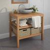 WEHUOSIF Bathroom Vanity Cabinet with 2 Baskets Solid Teak,Ladder Shelves,Bathroom Storage Shelves,Open Shelves,Small Table,for Living Room,Hallway,Bedroom,Kitchen,29.1" x 17.7" x 29.5" view 1
