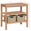 WEHUOSIF Bathroom Vanity Cabinet with 2 Baskets Solid Teak,Ladder Shelves,Bathroom Storage Shelves,Open Shelves,Small Table,for Living Room,Hallway,Bedroom,Kitchen,29.1" x 17.7" x 29.5" view 2