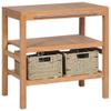 WEHUOSIF Bathroom Vanity Cabinet with 2 Baskets Solid Teak,Ladder Shelves,Bathroom Storage Shelves,Open Shelves,Small Table,for Living Room,Hallway,Bedroom,Kitchen,29.1" x 17.7" x 29.5" view 3