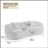 86.61" Round Curved Uphostery Boucle Couch, Mid-Century Modern Blue Minimalist Cloud Sofa for Living Room Bedroom Small Apartment view 2