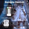 6 Pack 33FT 100LED Fairy String Lights Battery Operated with Remote and Timer,IP65 Waterproof Dimmable Copper Wire 8 Modes LED Twinkle Lighting Indoor Outdoor for Bedroom Christmas Decor-Cool White view 2