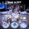 6 Pack 33FT 100LED Fairy String Lights Battery Operated with Remote and Timer,IP65 Waterproof Dimmable Copper Wire 8 Modes LED Twinkle Lighting Indoor Outdoor for Bedroom Christmas Decor-Cool White view 4