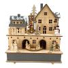 Lighted Wind Up Musical Wood Village with Singers and Moving Scene 9.5 Inch view 1