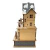 Lighted Wind Up Musical Wood Village with Singers and Moving Scene 9.5 Inch view 2