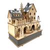 Lighted Wind Up Musical Wood Village with Singers and Moving Scene 9.5 Inch view 3