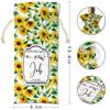 IRADA Wine Bag with 2 Wine Bottle Labels Sticker, Reusable Burlap Wine Bags for Wine Bottles Stuff,Party Decorations-New Job Wine Bag-Sunflower Decor view 3
