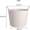 QIYUDS Large Storage Basket with Handles,Modern Decorative Basket for Living Room,Storage Baskets for Toys, Throws, Pillows,and Towels view 2