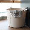 QIYUDS Large Storage Basket with Handles,Modern Decorative Basket for Living Room,Storage Baskets for Toys, Throws, Pillows,and Towels view 3
